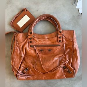 Balenciaga Agneau Large City Bag Caramel Leather